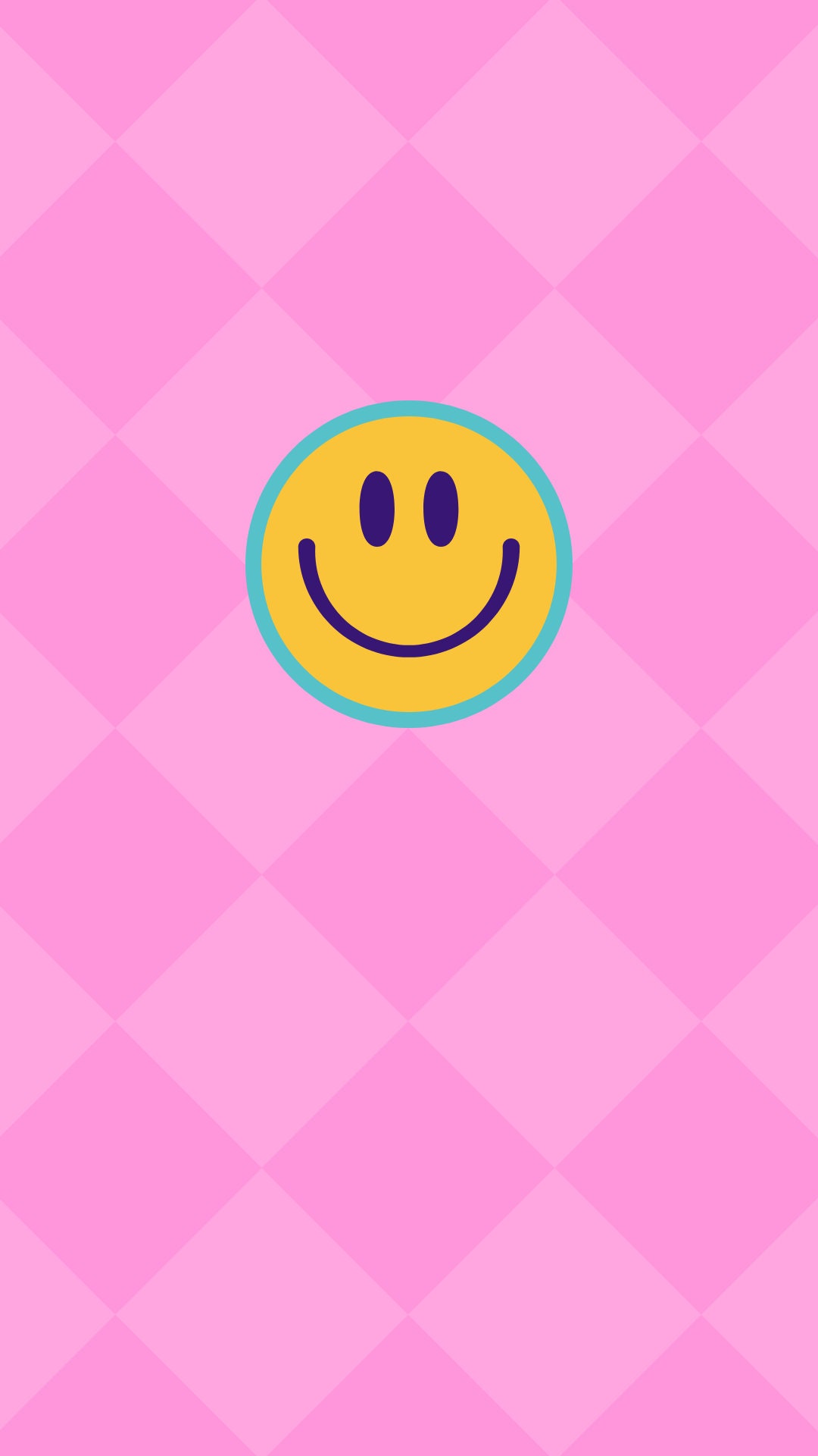 Pink Smiley Face Phone Wallpaper - Etsy