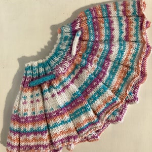Laine multicolore pour bébé/Tricot à la main