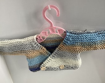 Cardigan per neonati prematuri/Regalo per baby shower/Regalo per neonati lavorato a mano