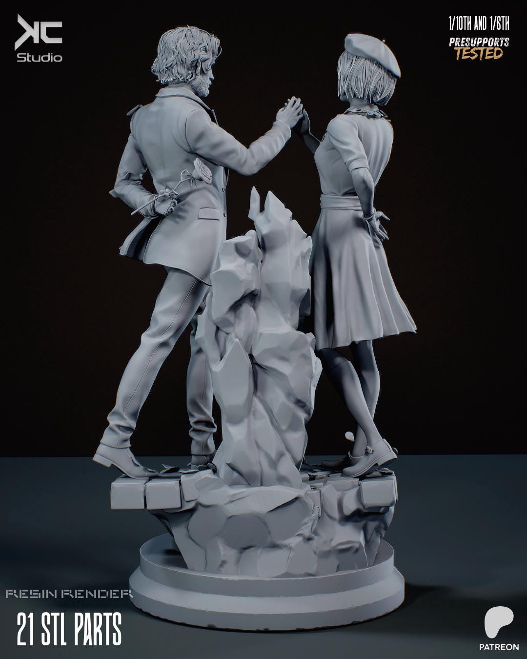 Gustave & Sophie Diorama | Clair Obscur: Expedition 33 | Resin
