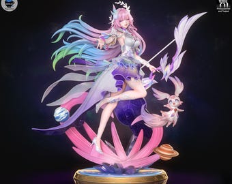 Figura de Cyrene | Honkai Star Rail | Figura de resina de colección de 296 mm | Sin pintar | En piezas
