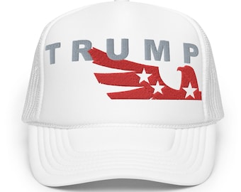 Boné Trump Trucker, Boné MAGA com Águia Bordada em 3D