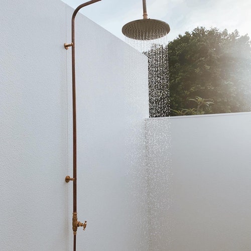 Copper and Brass Outdoor Showers Etsy