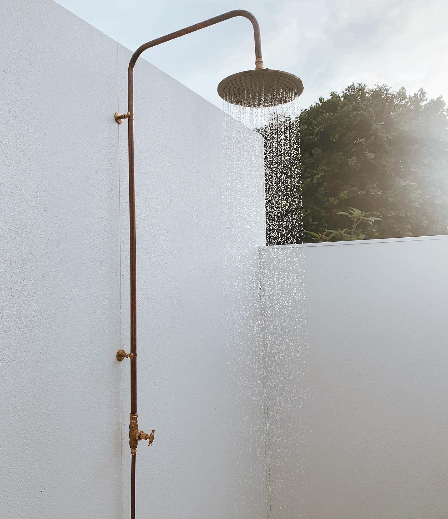 Copper and Brass Outdoor Showers Etsy