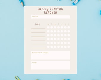 LAW SCHOOL Reading Tracker + Bonus Lecture Notes Template