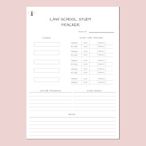 LAW SCHOOL Study Tracker