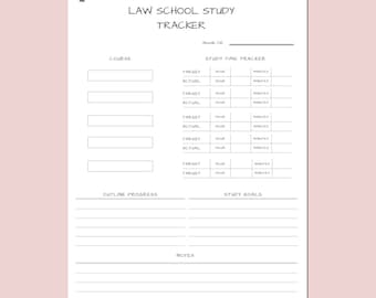 LAW SCHOOL Study Tracker