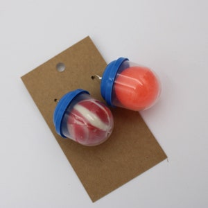 Small Gumball Capsule Earrings | Gumball Machine Earrings | Fun Earrings | Vending Machine Earrings | Toy Vending Capsule Earrings | Dangle