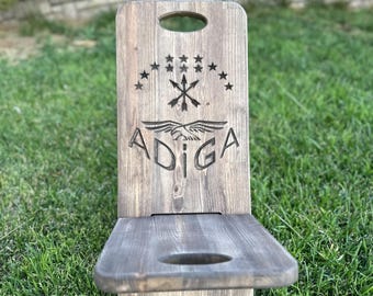 Handcrafted Wooden Stool, Portable Outdoor Chair, Camping Fishing Picnic, Customize