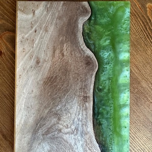 Epoxy and Wooden serving, Cutting Board, Charcuterie Board, Resin and Walnut Wood Serving Board, personalized, gift for her,gift for mom