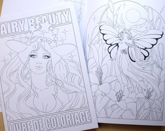 Livre de coloriage A4 Fairy Beauty