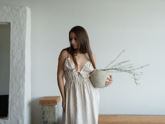 Linen dress top made in usa
