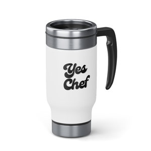 Yes Chef Stainless Steel Travel Mug with Handle, 14oz