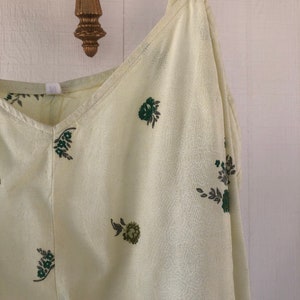 Vintage Green Floral Tank Top image 2