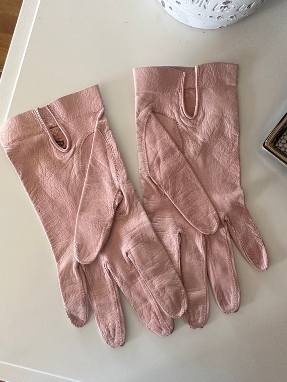 Vintage Aris of Paris Pink Gloves - image 3