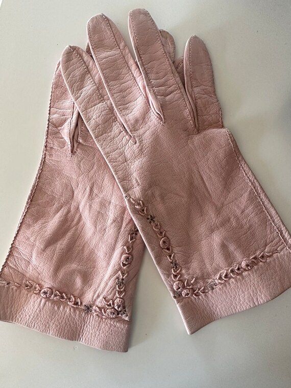 Vintage Aris of Paris Pink Gloves - image 5