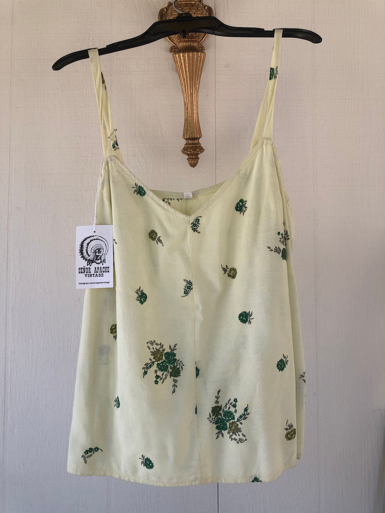 Vintage Green Floral Tank Top image 1