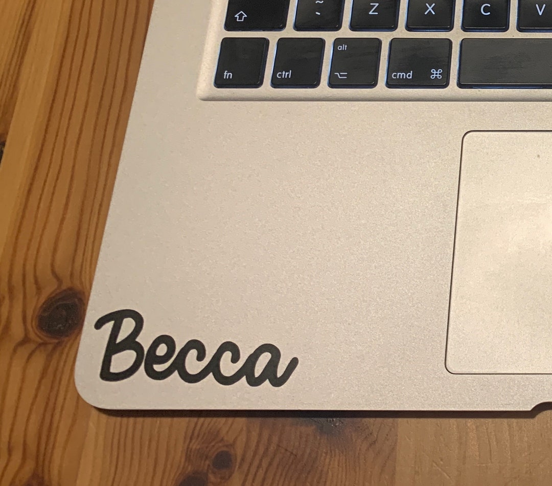 Laptop Name Sticker Custom Name Sticker Vinyl Name Sticker Etsy UK