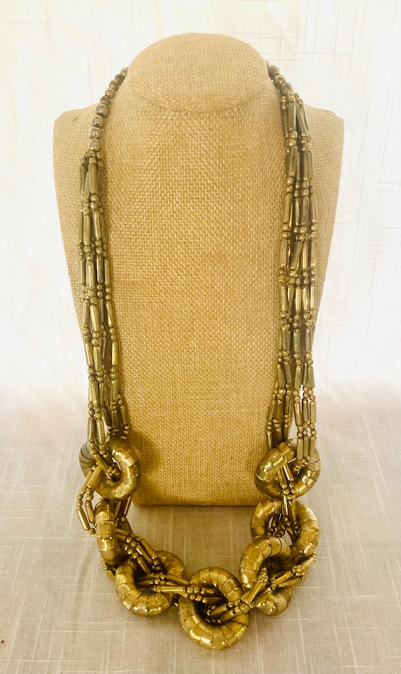 Brass Articulated Necklace