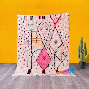 Gift Rug | Moroccan Rug | Area Rug | Tapis Berbere | Teppich Marokko | Berber Rug | Beni Ourain Rug | Living Room | Handwoven Carpet | Beni