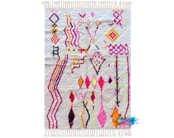 Moroccan Rug, Berber Rug Custom, Handmade Wool Carpet, Authentic Beni Ourain, Azilal Rug, Hand Knotted, Custom Size, Decor, Shag Rug