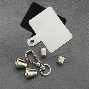 Accesorios Posidainty para fundas de teléfono con cordón, parches para correas de teléfono, accesorios metálicos para cadenas y bandoleras para iPhone y Samsung.