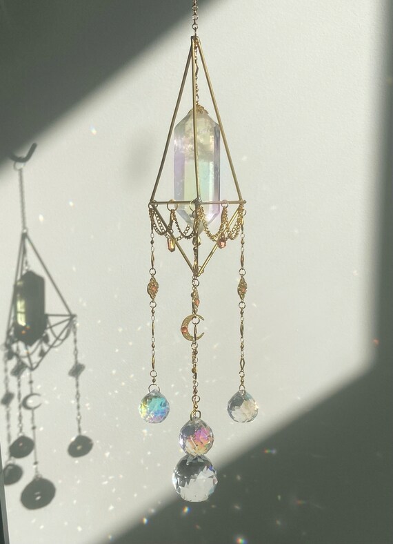 Handmade Crystal Suncatcher Hanging Light Catcher Gemstone Etsy Australia
