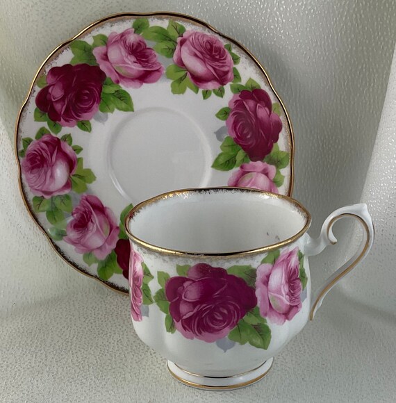 Royal Albert Old English Rose Teacup and Saucer Duo Etsy