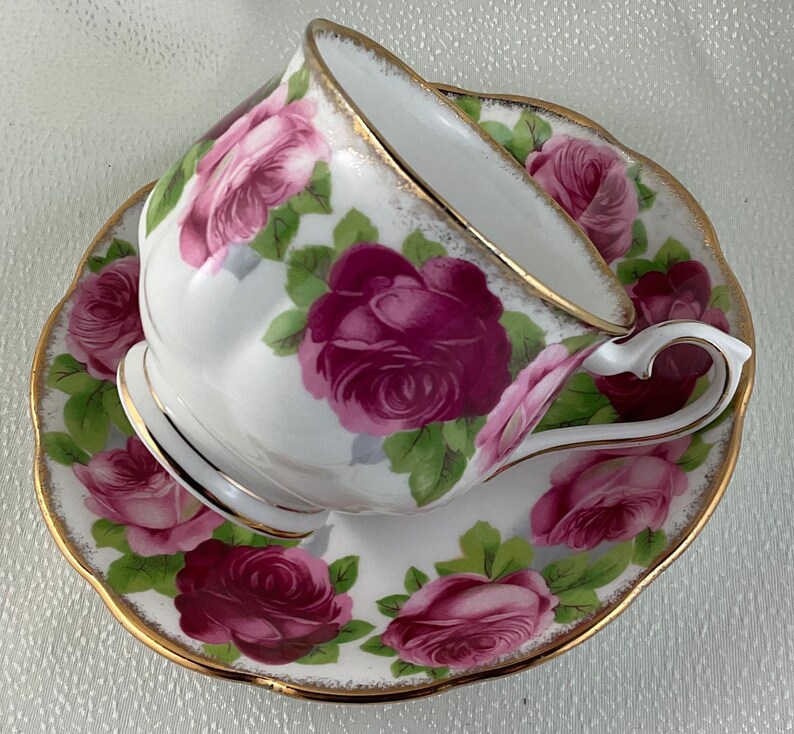 Royal Albert Old English Rose Teacup and Saucer Duo Etsy