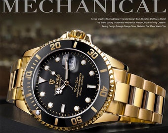 Orologio automatico submariner Gold/Black