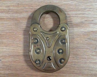 Vintage Eagle Lock Co / Brass Padlock / 1800s / Terryville Connecticut