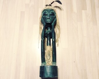 African Tribal Art  / Hand-carved Wood Figure / Vintage Congo / African Figurine / Vintage Carved Sculpture