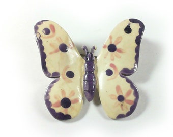 Butterfly Brooch Made in W Germany / Enameled  / Brooch / Vintage Brooch