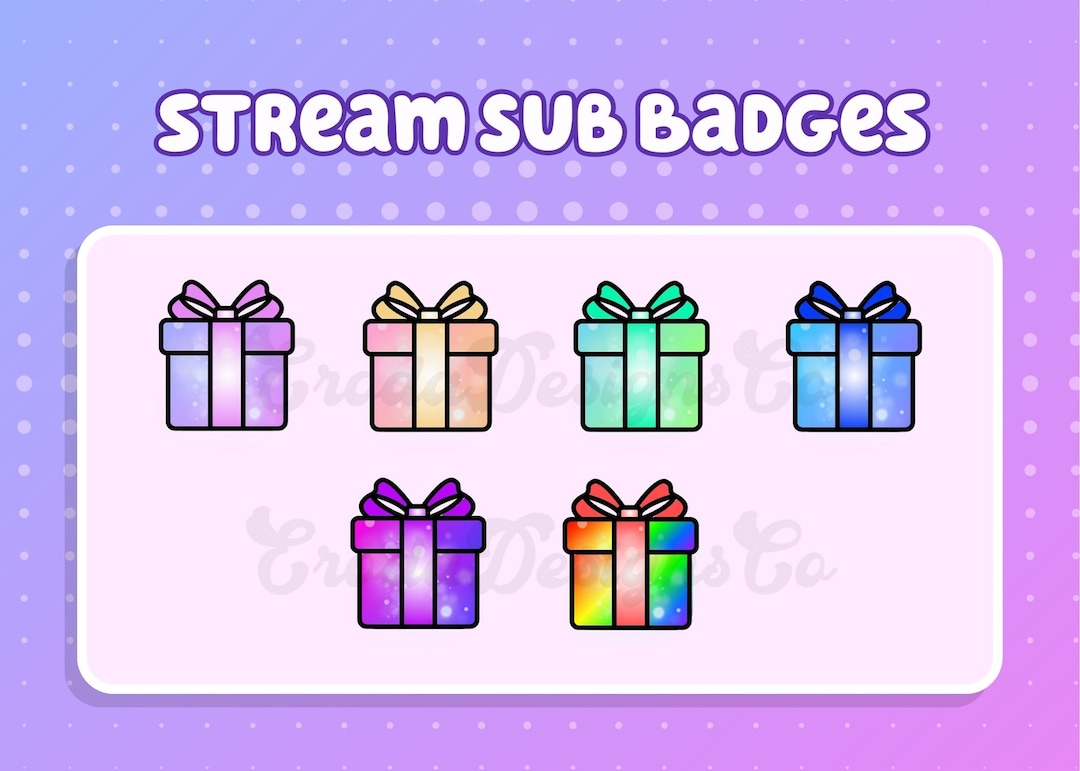 Present Stream Sub Badges - Etsy