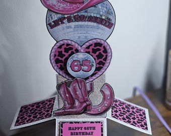 Rancher cowgirl personalised 3d card