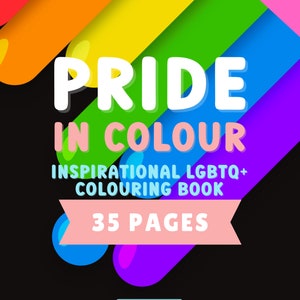 Pride Malseiten - LGBTQ Pride Malvorlagen, Pride In Color, Malbücher für Erwachsene, Malbuch PDF, digitaler Download
