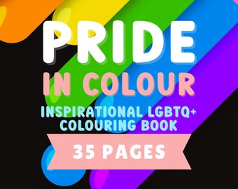 LGBTQ+プライドぬり絵ブック：30種類のユニークなデザイン（デジタルダウンロード）