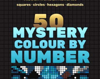 Libro para colorear misterioso por números para adultos / Revelación de imágenes ocultas (Descarga digital)