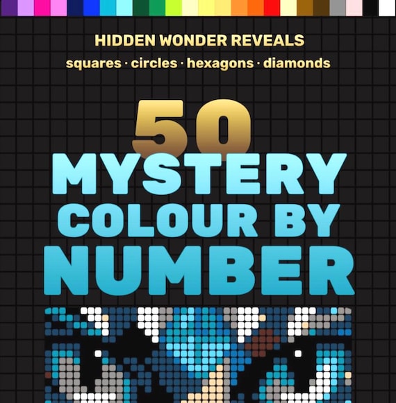 Mystery Color by Number Adult Coloring Book | Hidden Image Reveal (Digital Download)