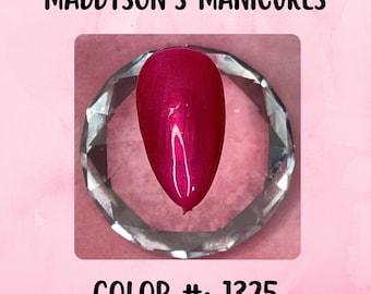 Kräftig schimmernde Fuchsia Pink Press-On Nails | Handbemalte Presse auf den Nägeln | Sie wählen Form | Solid Color Nägel | #1325