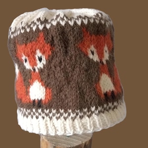 Knitting Pattern Hat,  Wildlife Hat, Fox Hat,  Foxy Moxy, Novelty Knitting Hat Pattern
