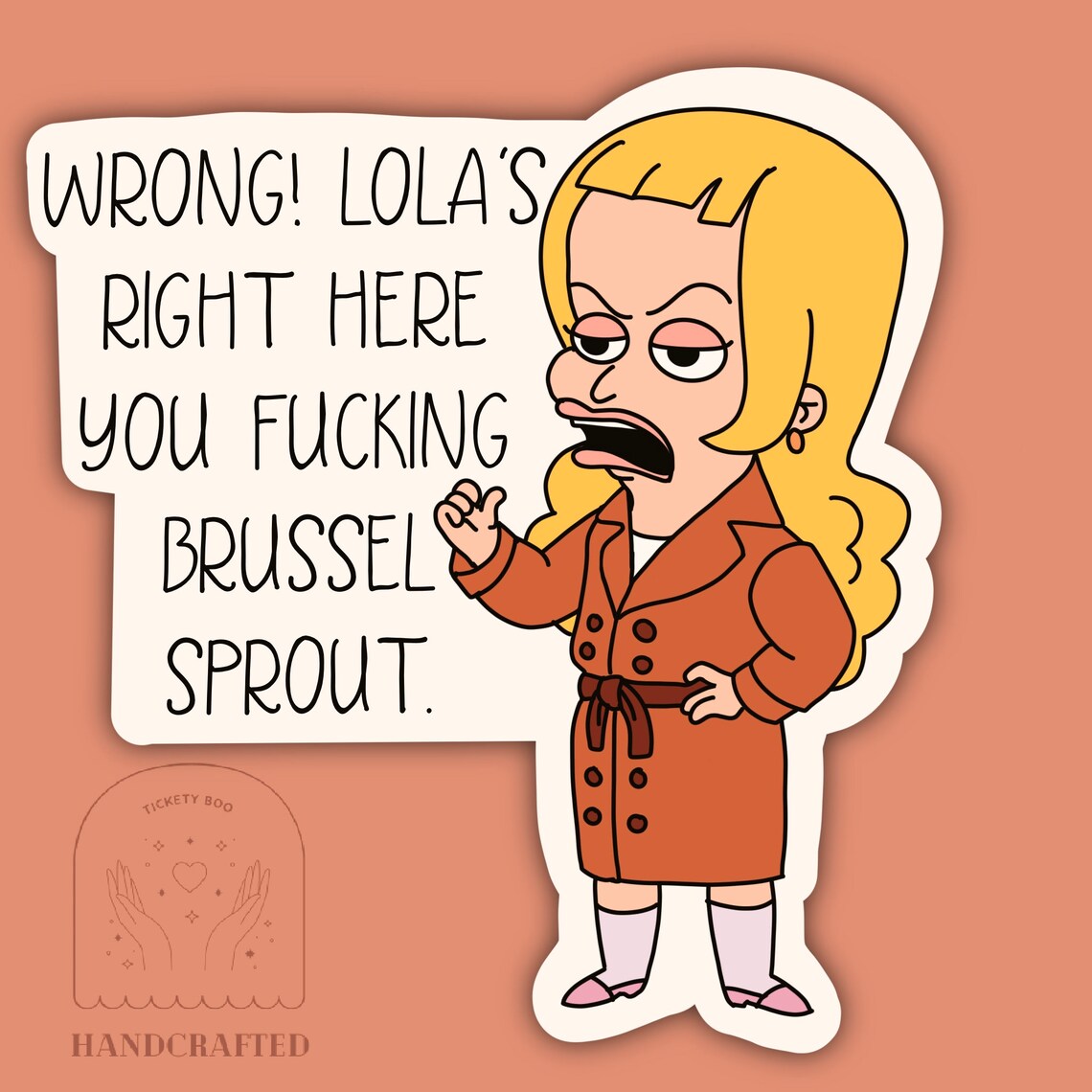 Lola Brussel Sprout Decal Sticker Laminated Die Cut Etsy