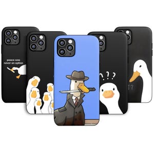 Meme Secret Goose Handyhülle Fit für iPhone 15 14 13 12 11 XR XS X 8 7 / Case Fit für Samsung S24 S23 S22 S20 A54 A53 A33 A15 A14 / Pixel 8