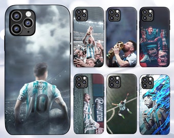 Lionel Messi ganando la copa mundial Argentina funda de teléfono para iPhone 15 14 13 12 11 XR XS / Funda para Samsung S24 S23 S22 A54 A34 A15 A14 / Pixel