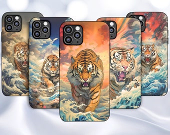 Coque de protection tigre pour téléphone iPhone 14 13 12 11 Pro Max mini coque iPhone XR XS 7 8 / Coque pour Samsung S23 S22 S21 A54 A34 A14 A13 A52