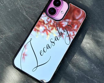 Personalised Mirror Phone Case for iphone 16 15 Pro Max 14 13 12 11 / Magsafe Compatible / Best gift for him and her