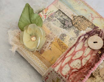 Mother-Daughter Junk Journal with Pockets & Ephemera – Handcrafted Vintage Storybook Journal, Mother’s Day Gift, Soft Cover Keepsake