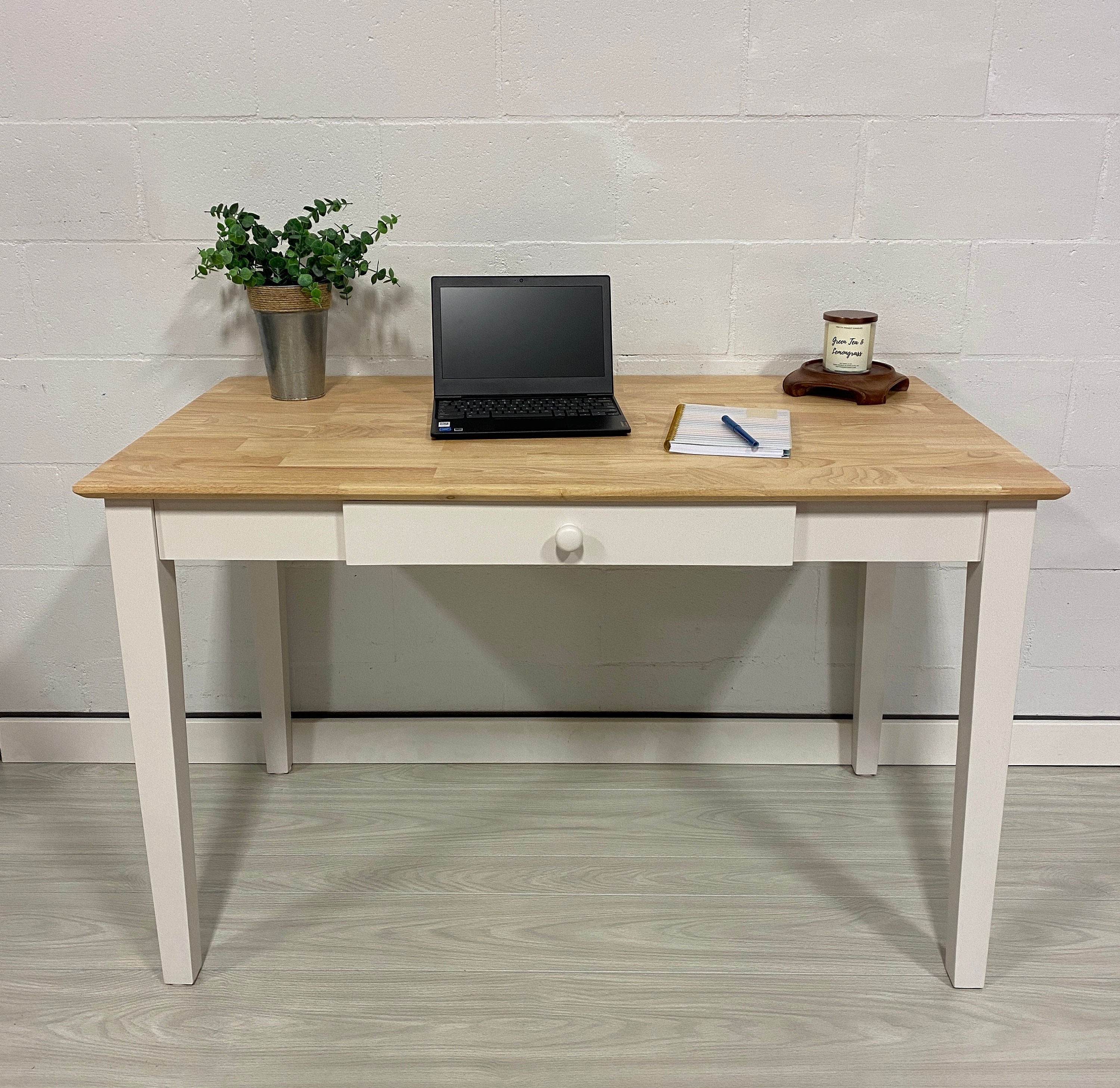 Custom Solid Wood Writing Desk With Contemporary Legs /modern Computer ...