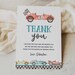 EDITABLE Race Car Thank You Card Printable Two Fast Birthday Thank You ...