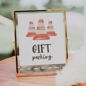 Gift Parking Race Car Birthday Sign, Need Four Speed Decor, Editable Two Fast Birthday Decoration, Printable 8x10 Race Car Party Sign B412